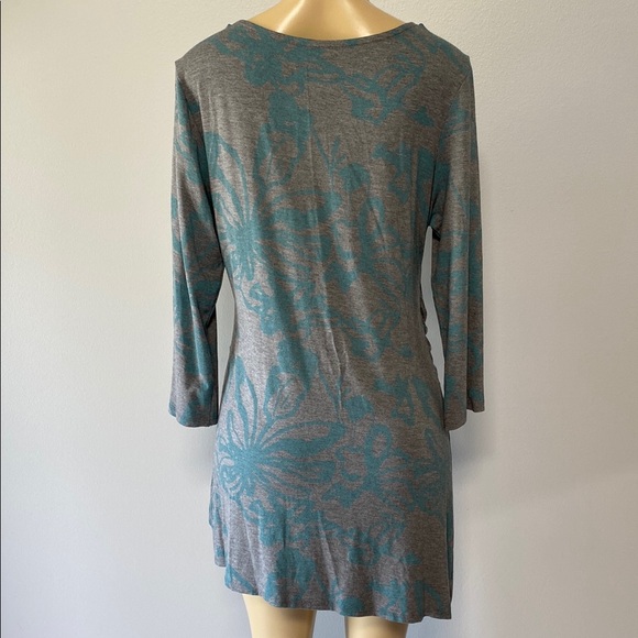 Soft Surroundings Elegant Teal and Gray Women's Top Size M - Picture 4 of 7